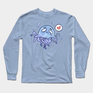 So Sad Jellyfish print Long Sleeve T-Shirt